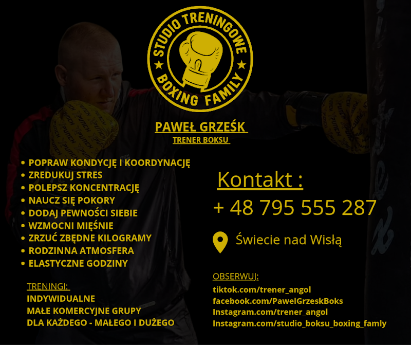 STUDIO TRENINGOWE BOXING FAMILY ŚWIECIE